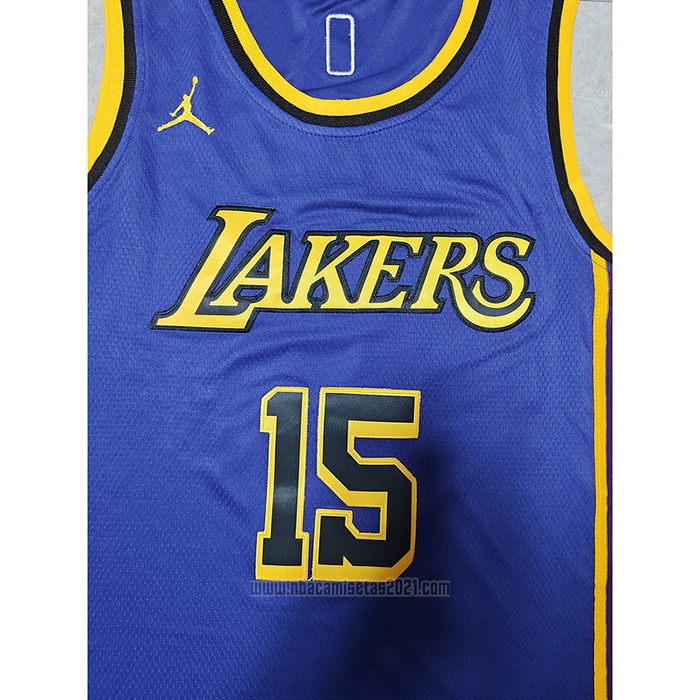 Camiseta Los Angeles Lakers Austin Reaves #15 Statement 2022-23 Violeta